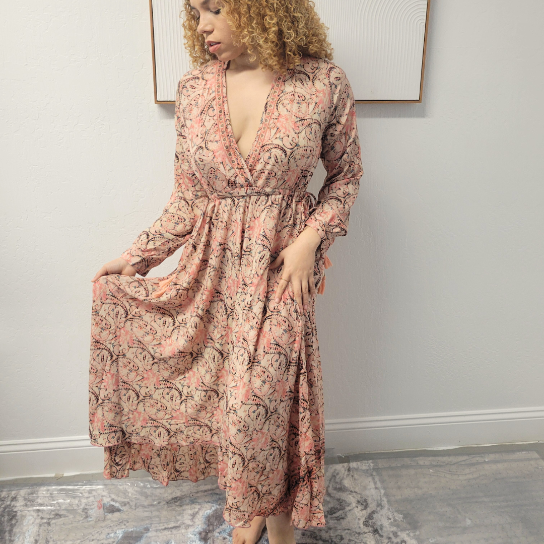 Long Sleeve Bohemian Dress